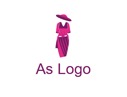 vintage dress with hat logo