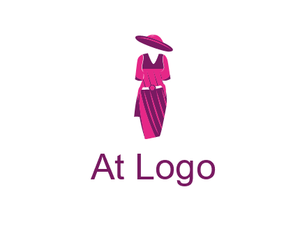 vintage dress with hat logo