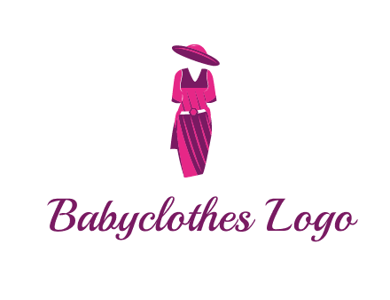 vintage dress with hat logo