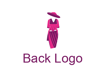 vintage dress with hat logo