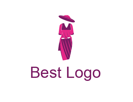 vintage dress with hat logo