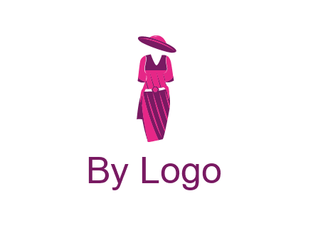 vintage dress with hat logo