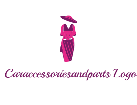 vintage dress with hat logo