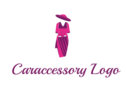 vintage dress with hat logo