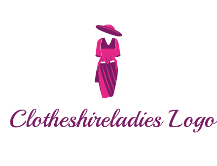 vintage dress with hat logo