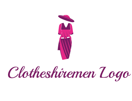vintage dress with hat logo