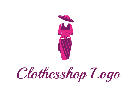 vintage dress with hat logo