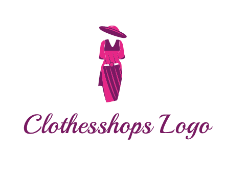 vintage dress with hat logo
