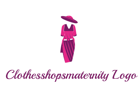 vintage dress with hat logo
