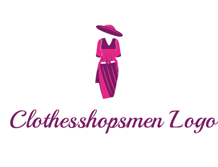 vintage dress with hat logo