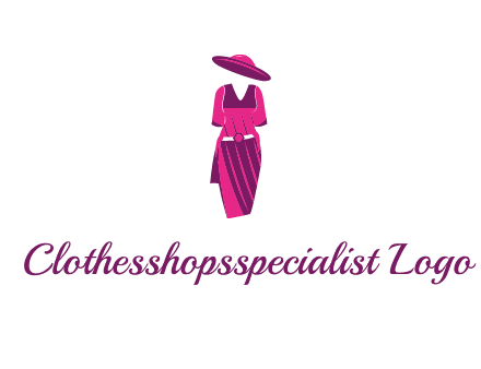vintage dress with hat logo
