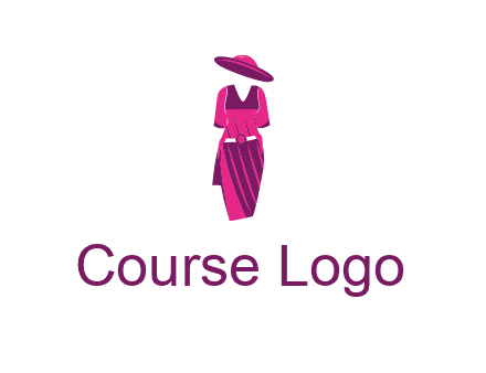 vintage dress with hat logo