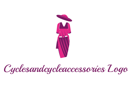 vintage dress with hat logo