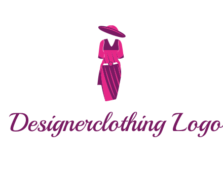 vintage dress with hat logo