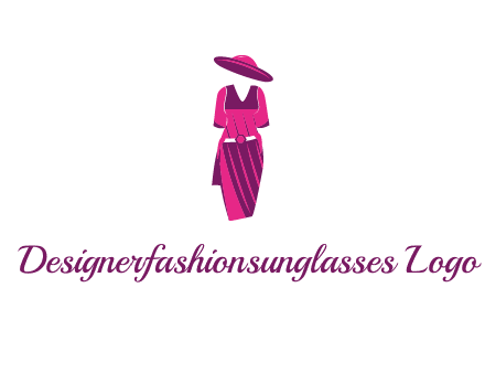 vintage dress with hat logo
