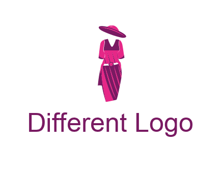 vintage dress with hat logo