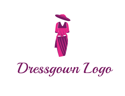 vintage dress with hat logo