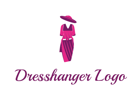 vintage dress with hat logo