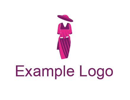 vintage dress with hat logo