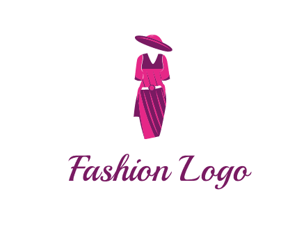 vintage dress with hat logo