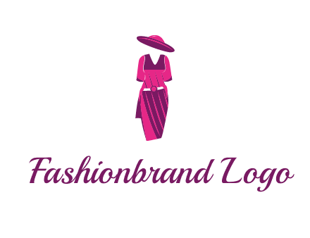 vintage dress with hat logo