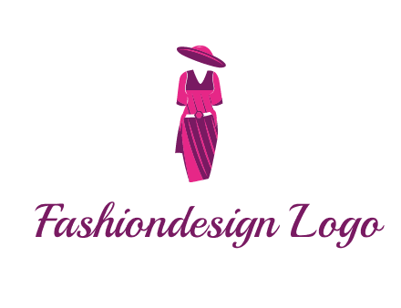 vintage dress with hat logo