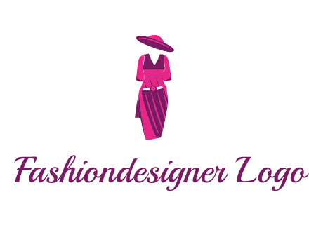 vintage dress with hat logo