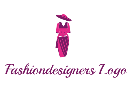 vintage dress with hat logo