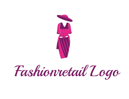 vintage dress with hat logo