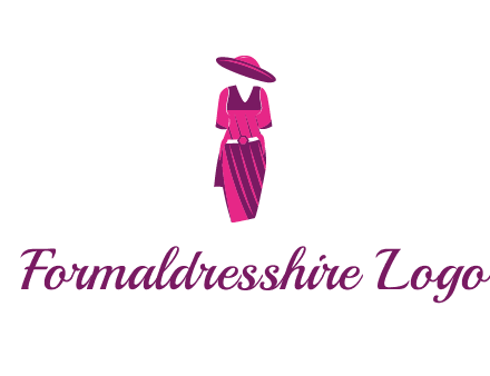 vintage dress with hat logo