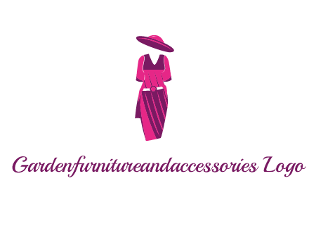 vintage dress with hat logo