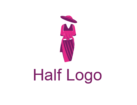 vintage dress with hat logo