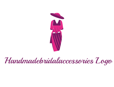 vintage dress with hat logo