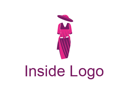 vintage dress with hat logo