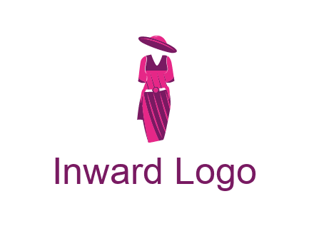vintage dress with hat logo
