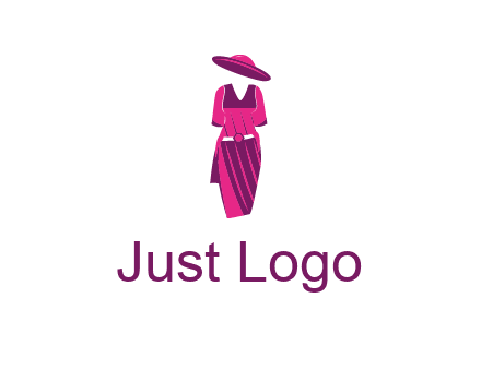 vintage dress with hat logo