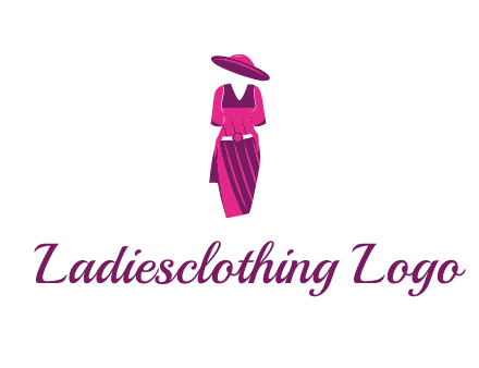 vintage dress with hat logo