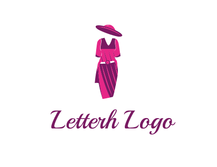 vintage dress with hat logo