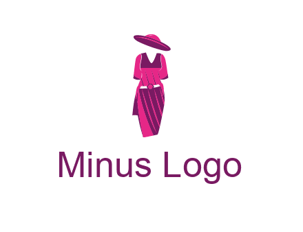 vintage dress with hat logo