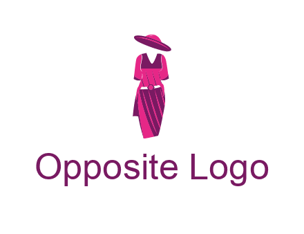 vintage dress with hat logo