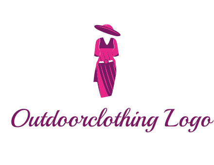 vintage dress with hat logo