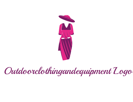vintage dress with hat logo