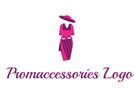 vintage dress with hat logo