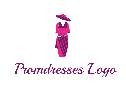 vintage dress with hat logo