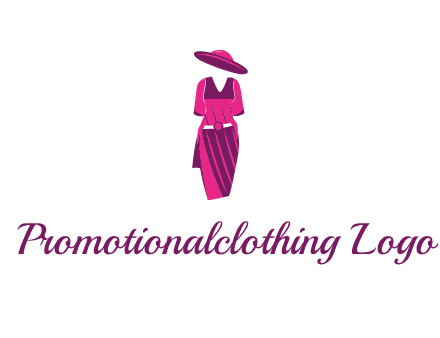vintage dress with hat logo