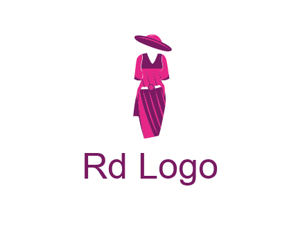 vintage dress with hat logo