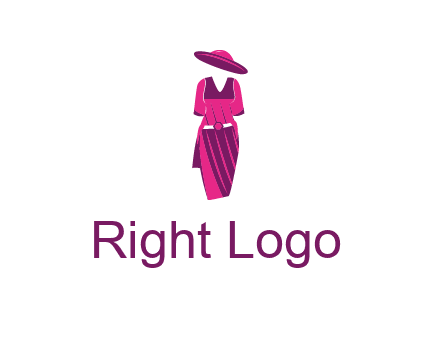 vintage dress with hat logo