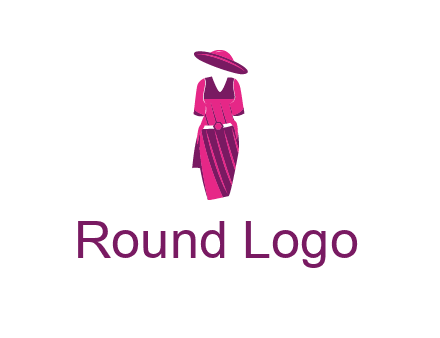 vintage dress with hat logo