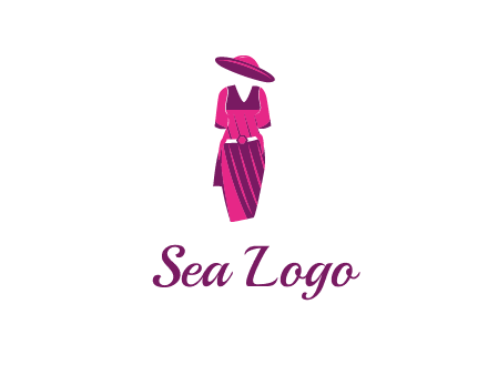 vintage dress with hat logo