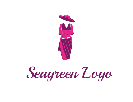 vintage dress with hat logo